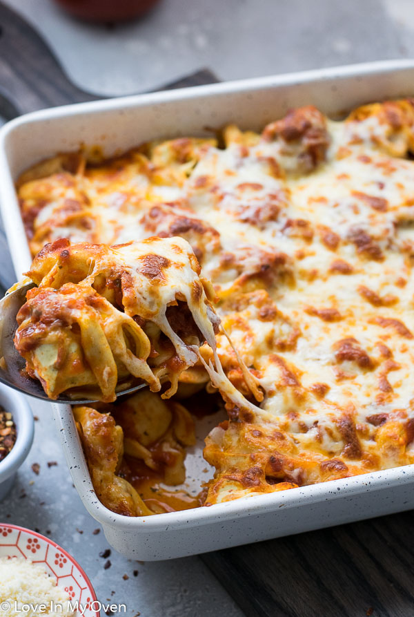 cheesy tortellini bake