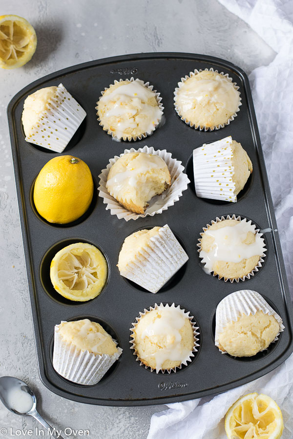 glazed lemon muffins