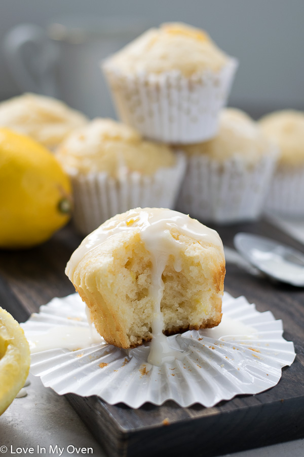 glazed lemon muffins