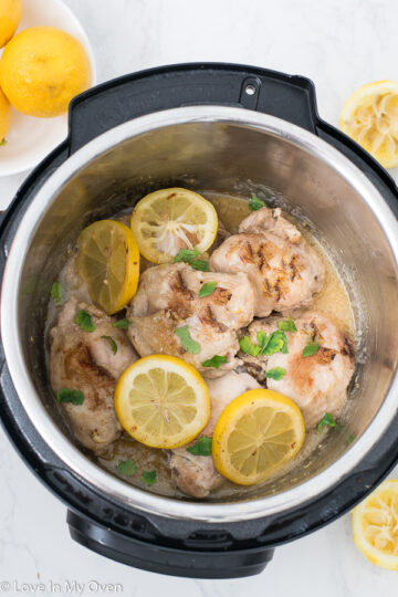Instant Pot Lemon Garlic Chicken Thighs - Love In My Oven