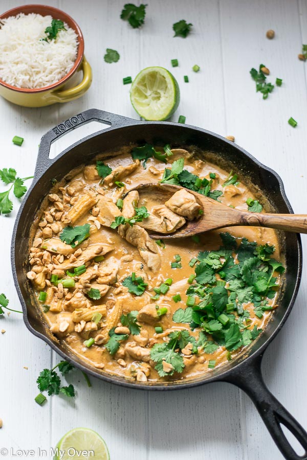 Thai red curry with cheap peanut butter