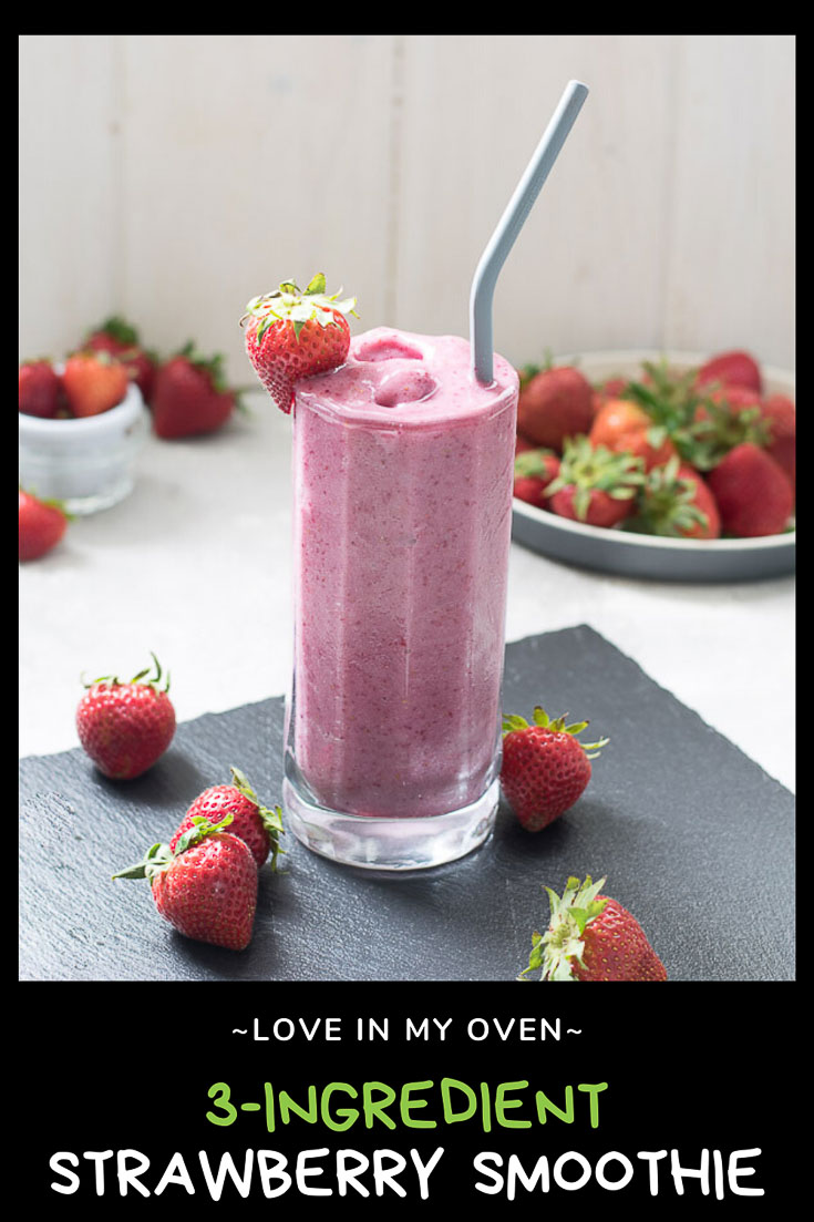 3 Ingredient Strawberry Smoothie