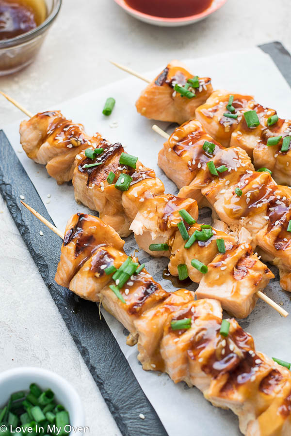 teriyaki salmon bites