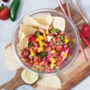 strawberry rhubrab salsa