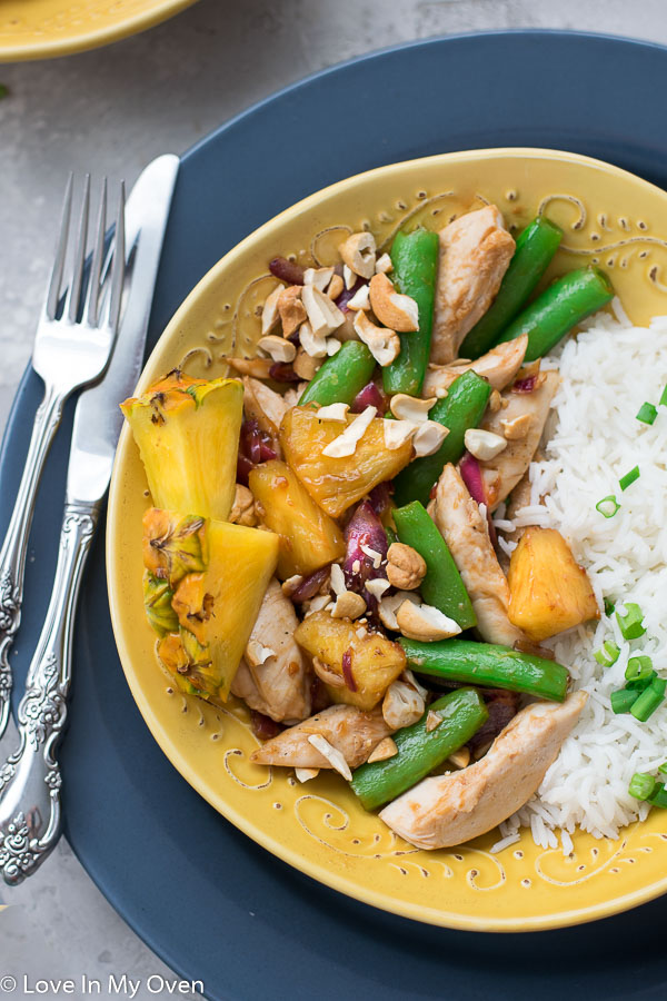 chicken and pineapple stir fry