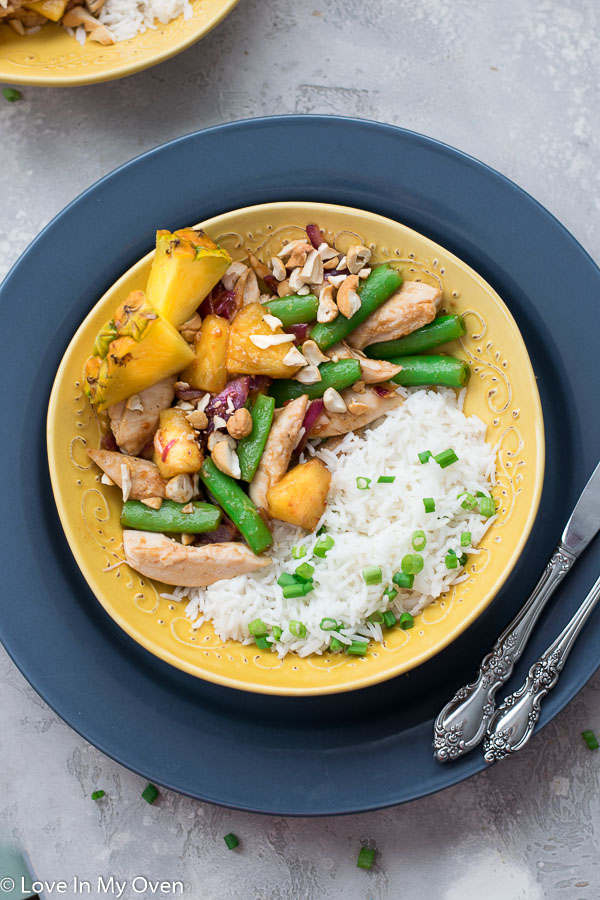 chicken and pineapple stir fry