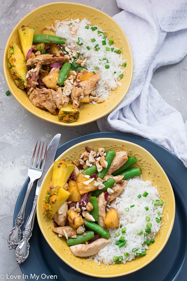 chicken and pineapple stir fry