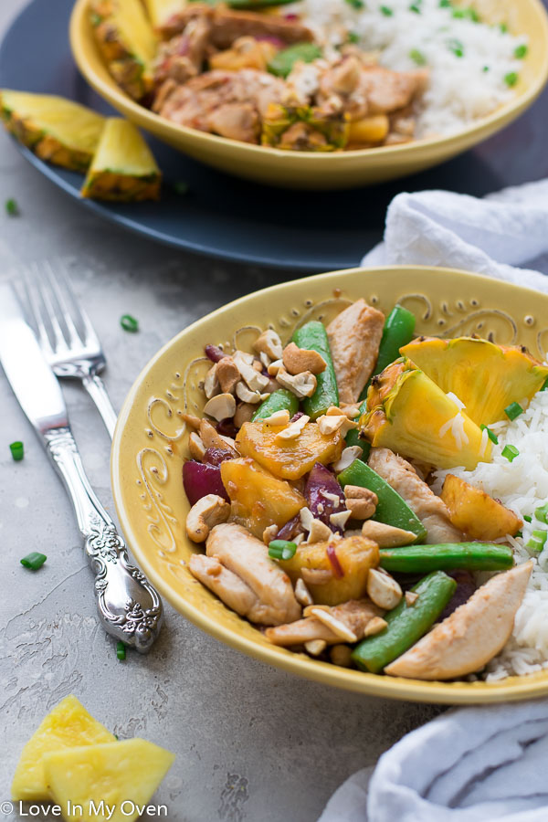 chicken and pineapple stir fry