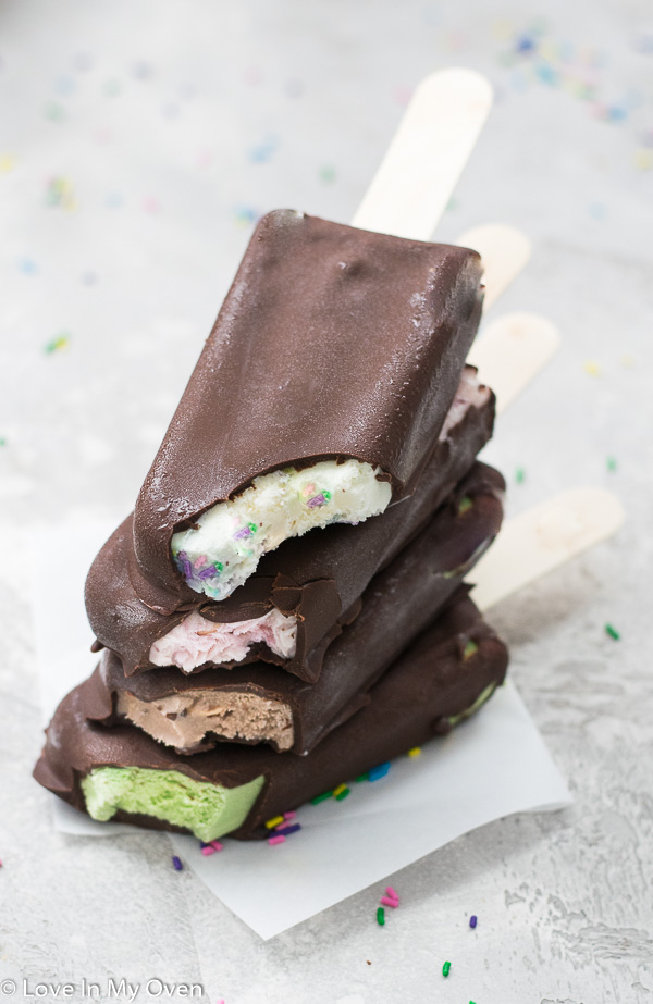 Chocolate Dipped Ice Cream Bars Love In My Oven