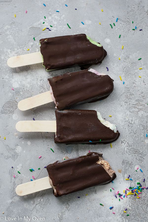chocolate dipped ice cream bars