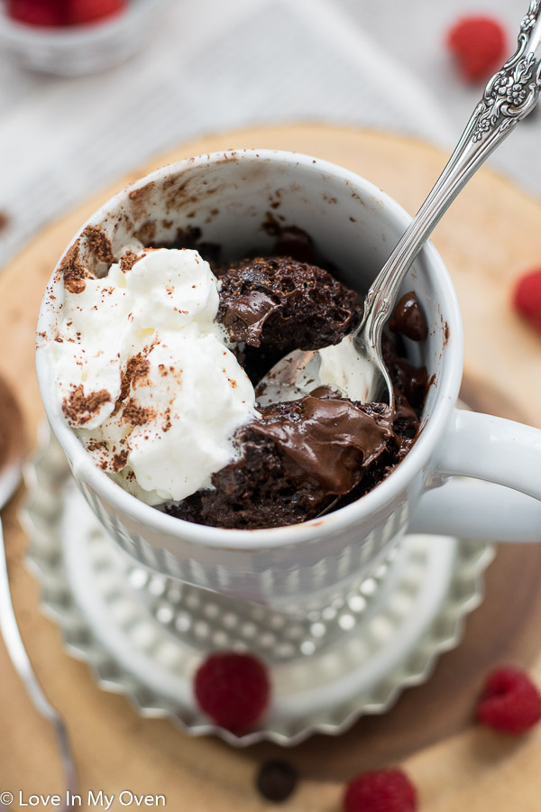 Easy Chocolate Nutella Mug Cake (No Flour!) | Lemons + Zest