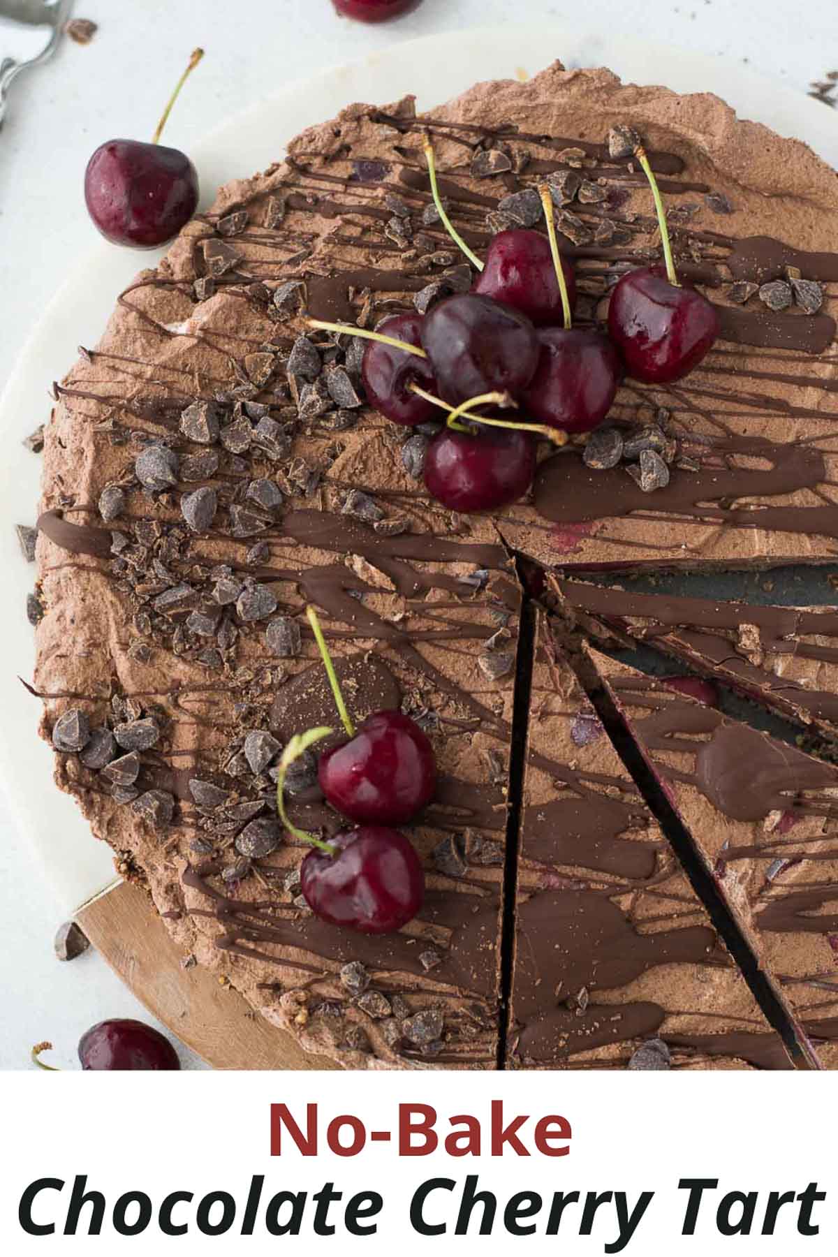 No-Bake Chocolate Cherry Tart