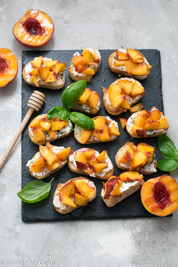 peach crostini