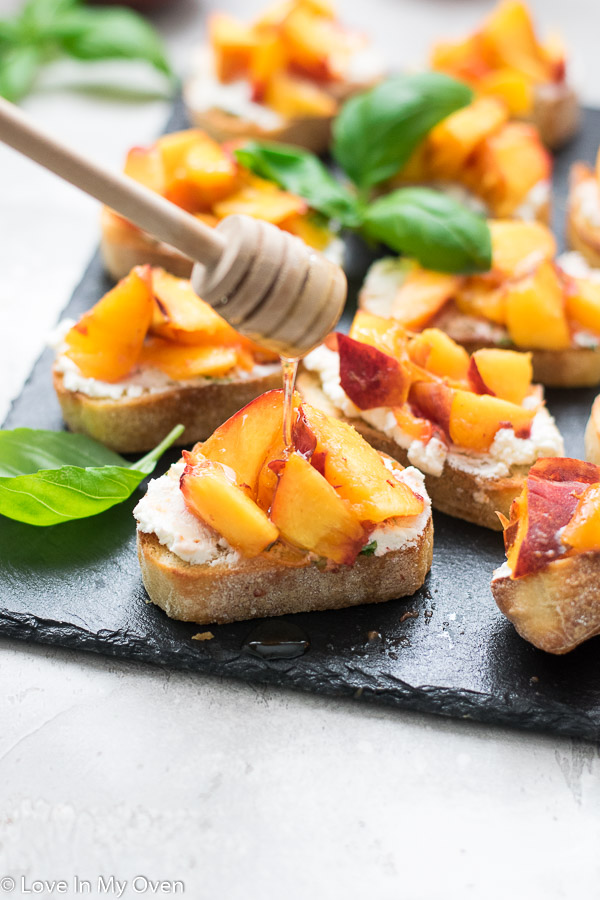 peach crostini