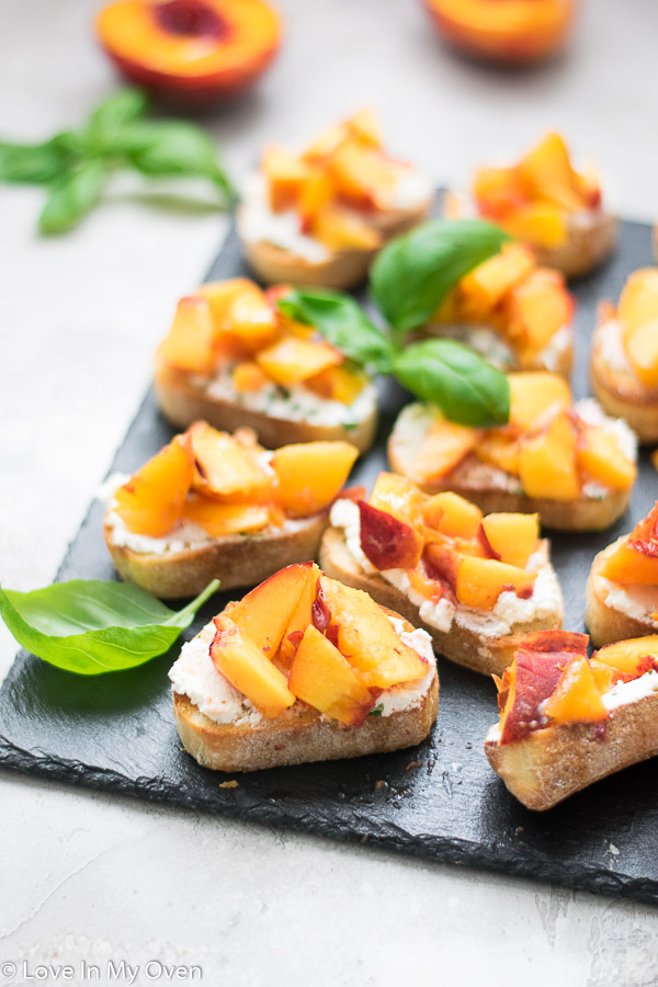 peach crostini