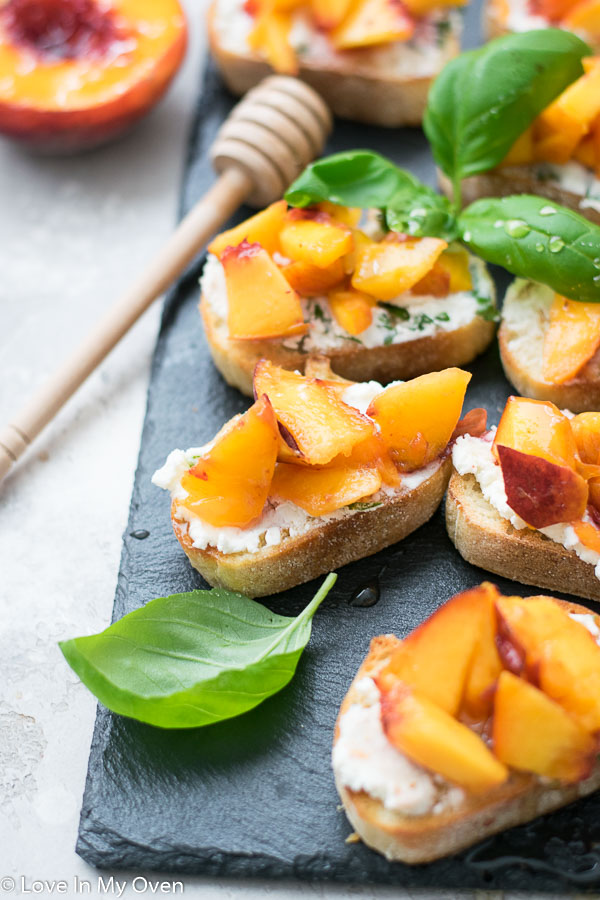 peach crostini