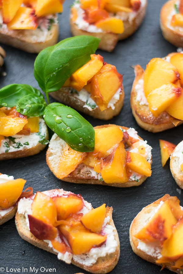 peach crostini