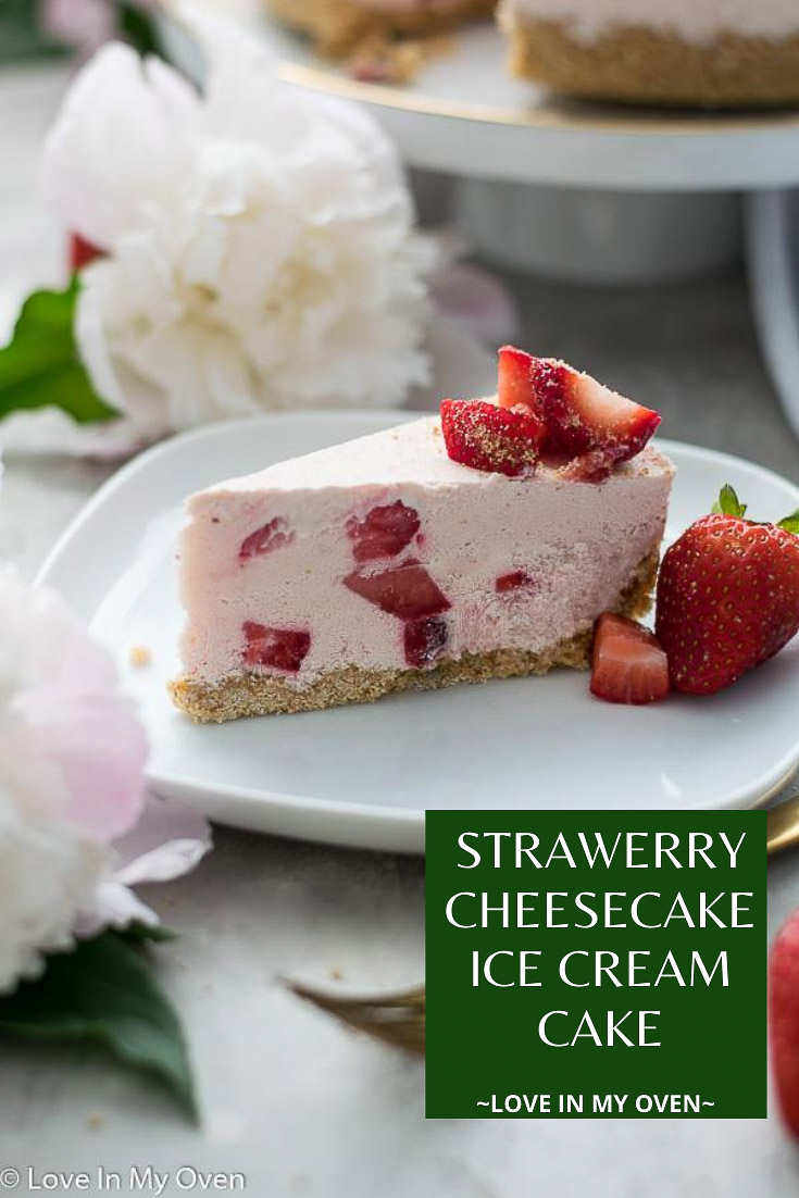 Strawberry Cheesecake Ice Cream Cake