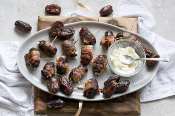 bacon wrapped stuffed dates