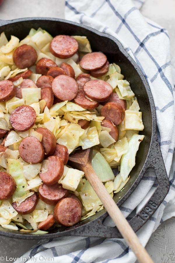 sausage and cabbage skillet