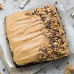 healthier chocolate and peanut butter sheet ckae