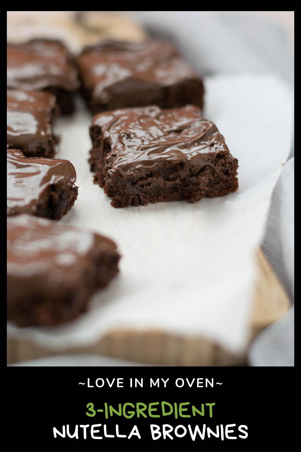 3 Ingredient Nutella Brownies