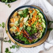 crispy fish buddha bowl