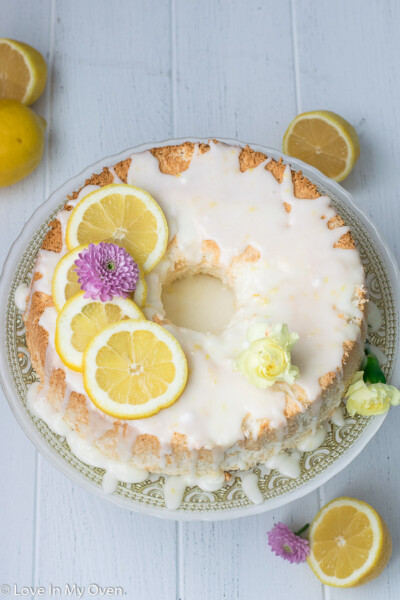 Lemon Angel Food Cake - Love In My Oven