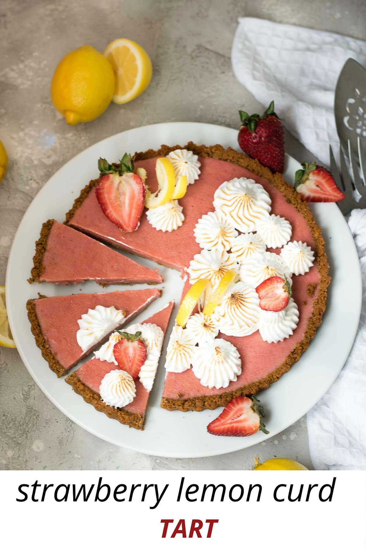 Strawberry Lemon Curd Tart