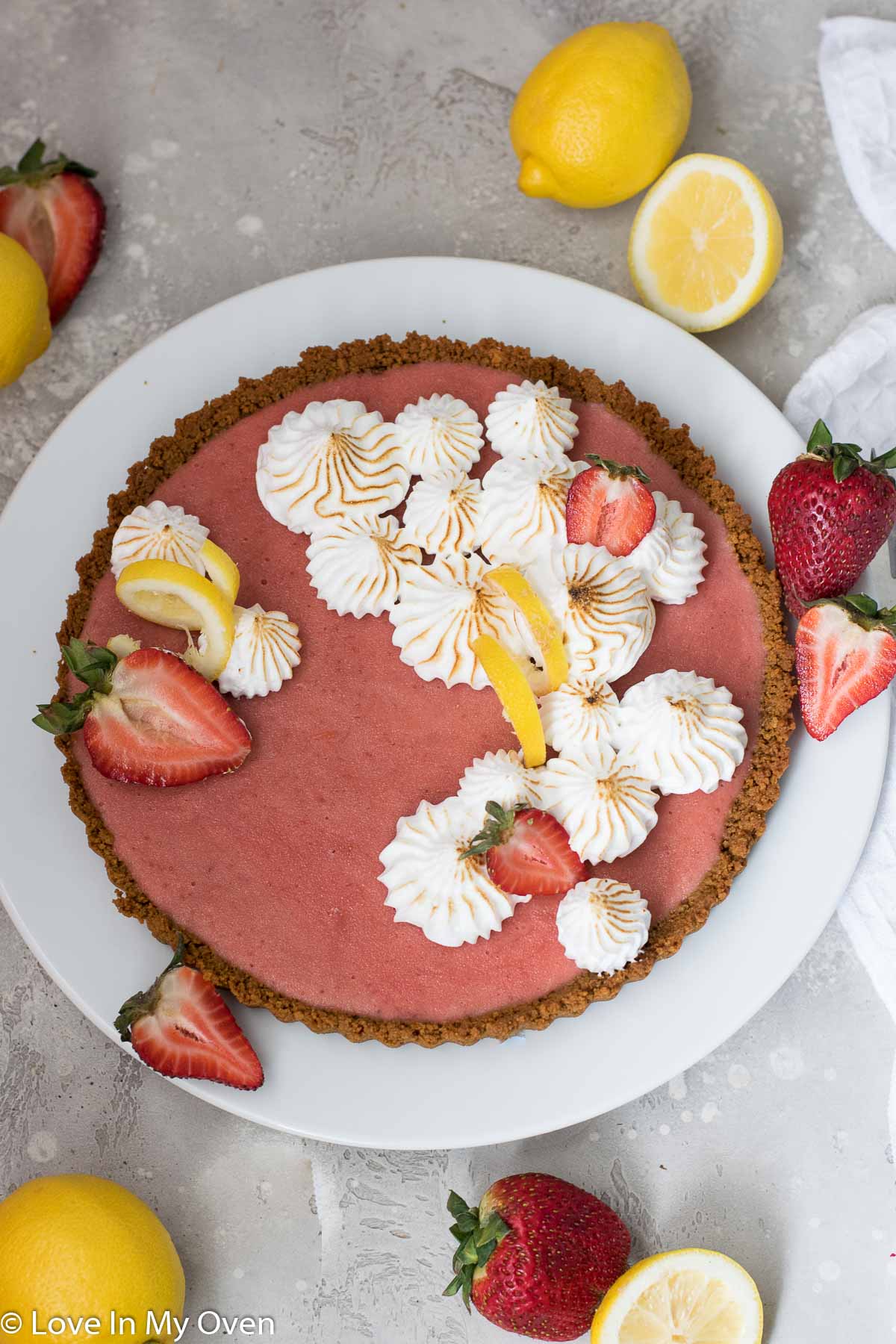 strawberry lemon curd tart