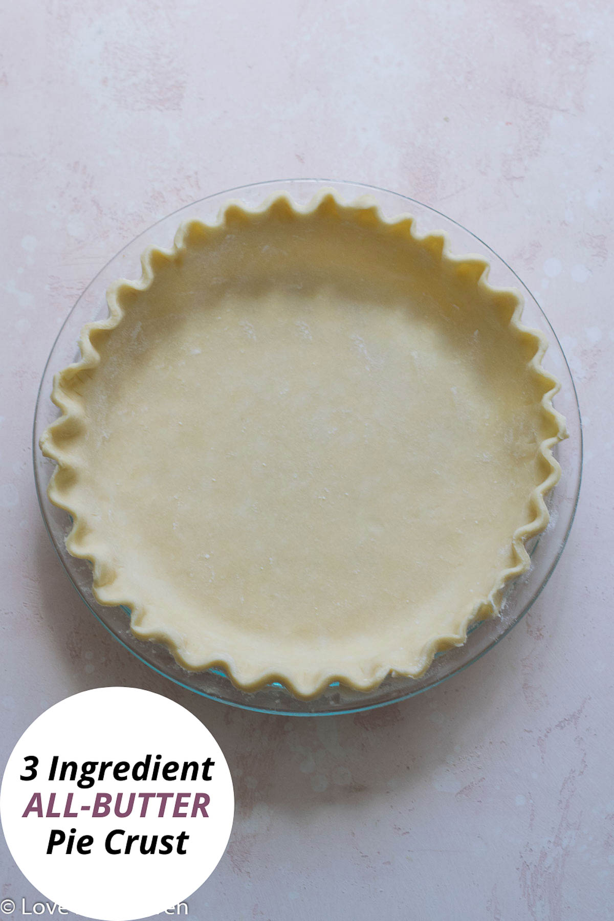 3 Ingredient Pie Crust