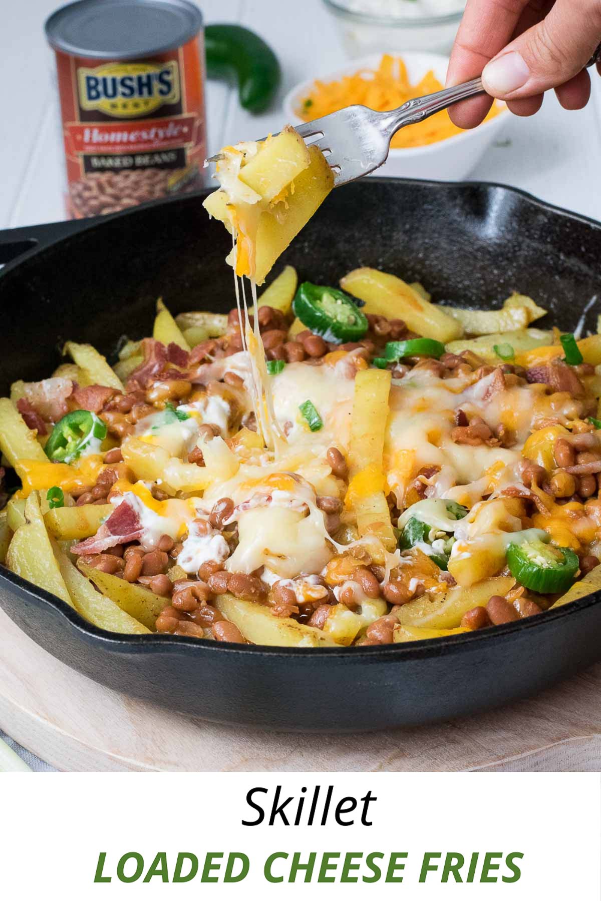 Skillet Loaded Cheese Fries