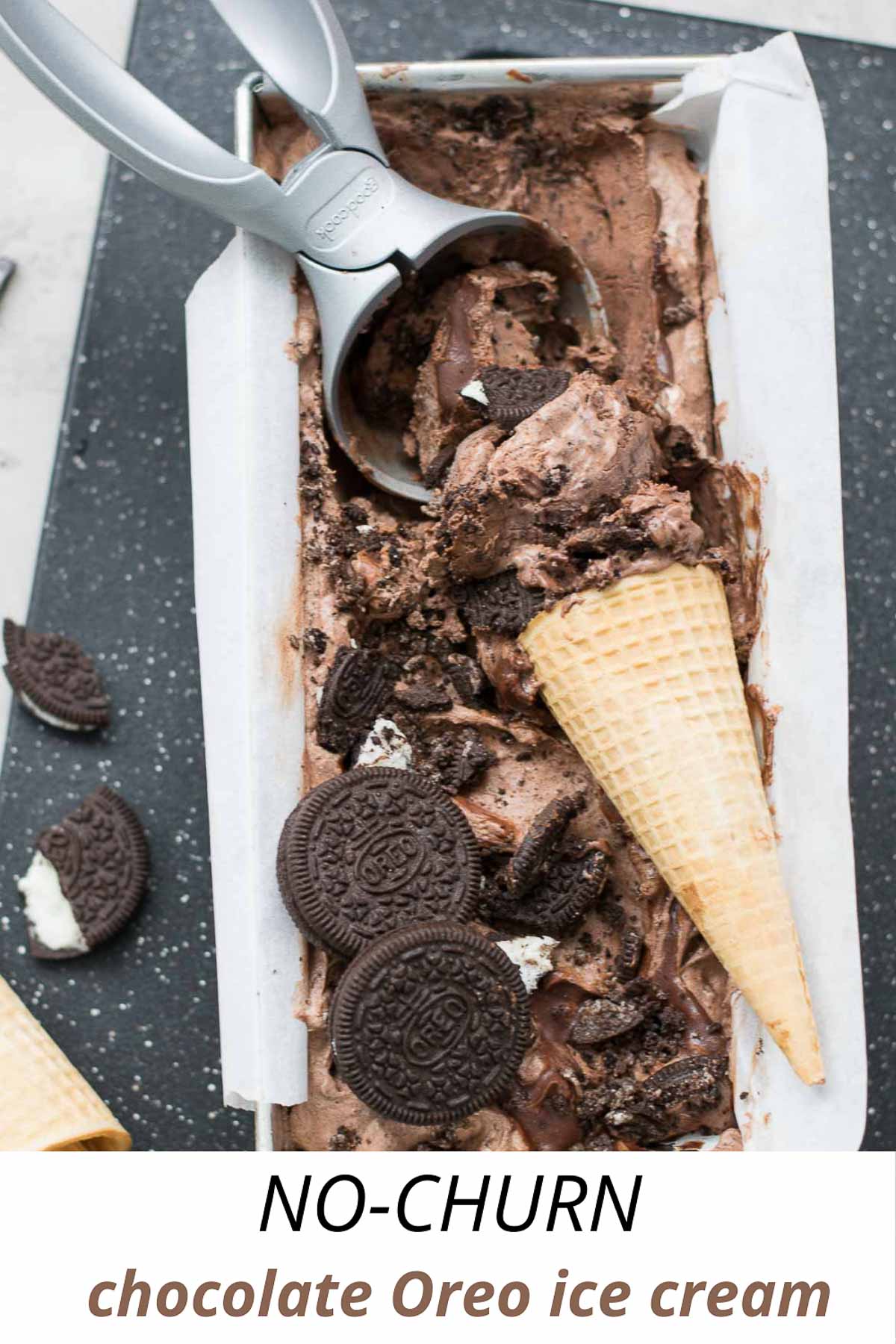 No Churn Chocolate Oreo Ice Cream