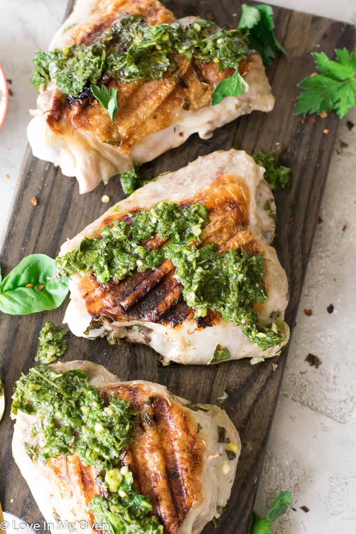 grilled turkey with chimichurri