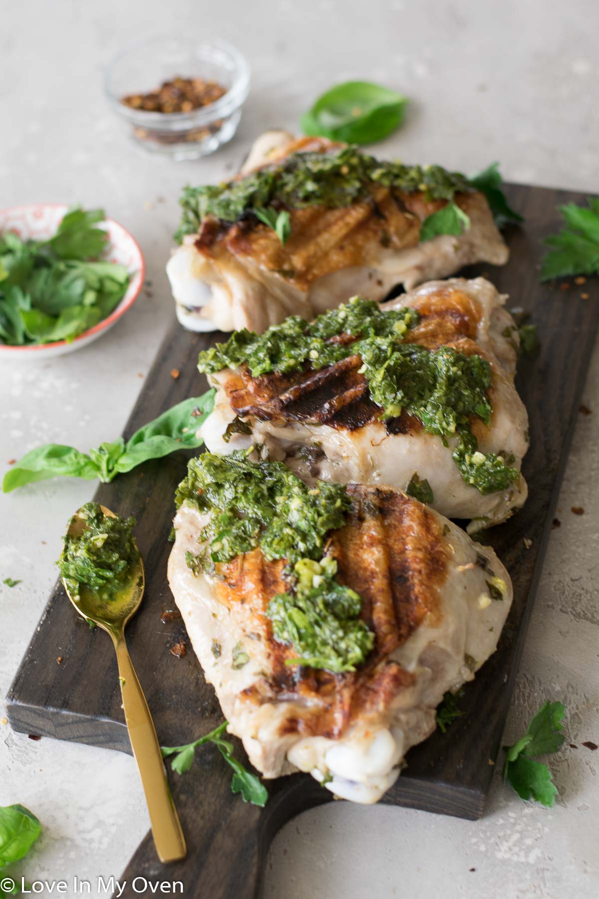 grilled turkey with chimichurri sauce