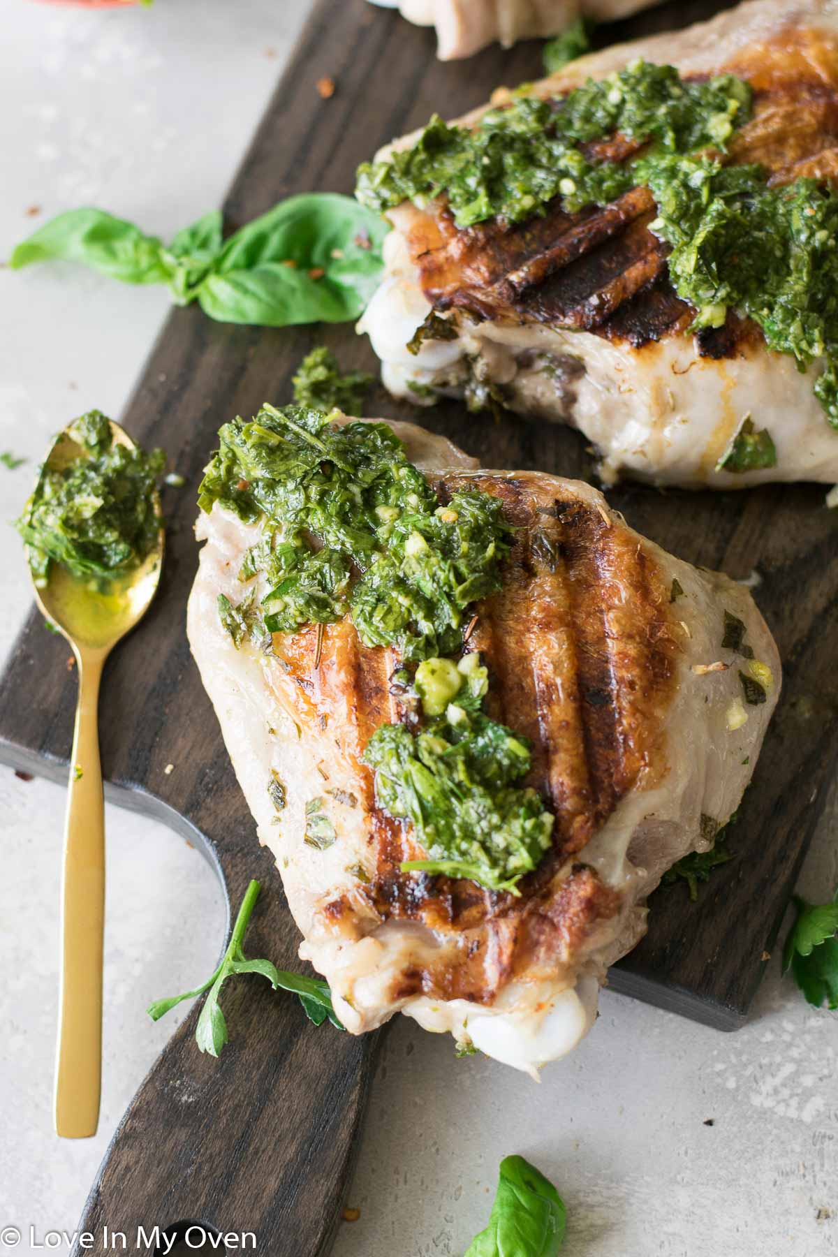 grilled turkey with chimichurri sauce