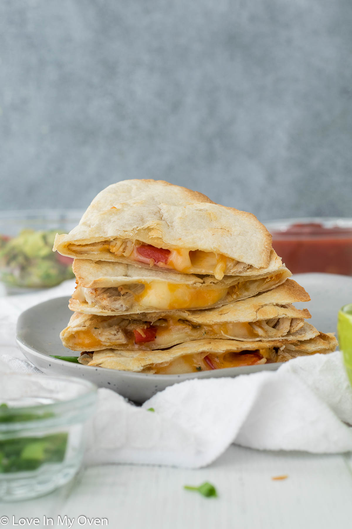 air fryer turkey quesadillas