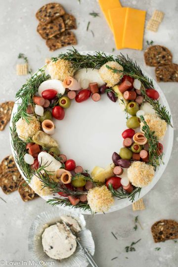 Holiday Charcuterie Wreath - Love In My Oven