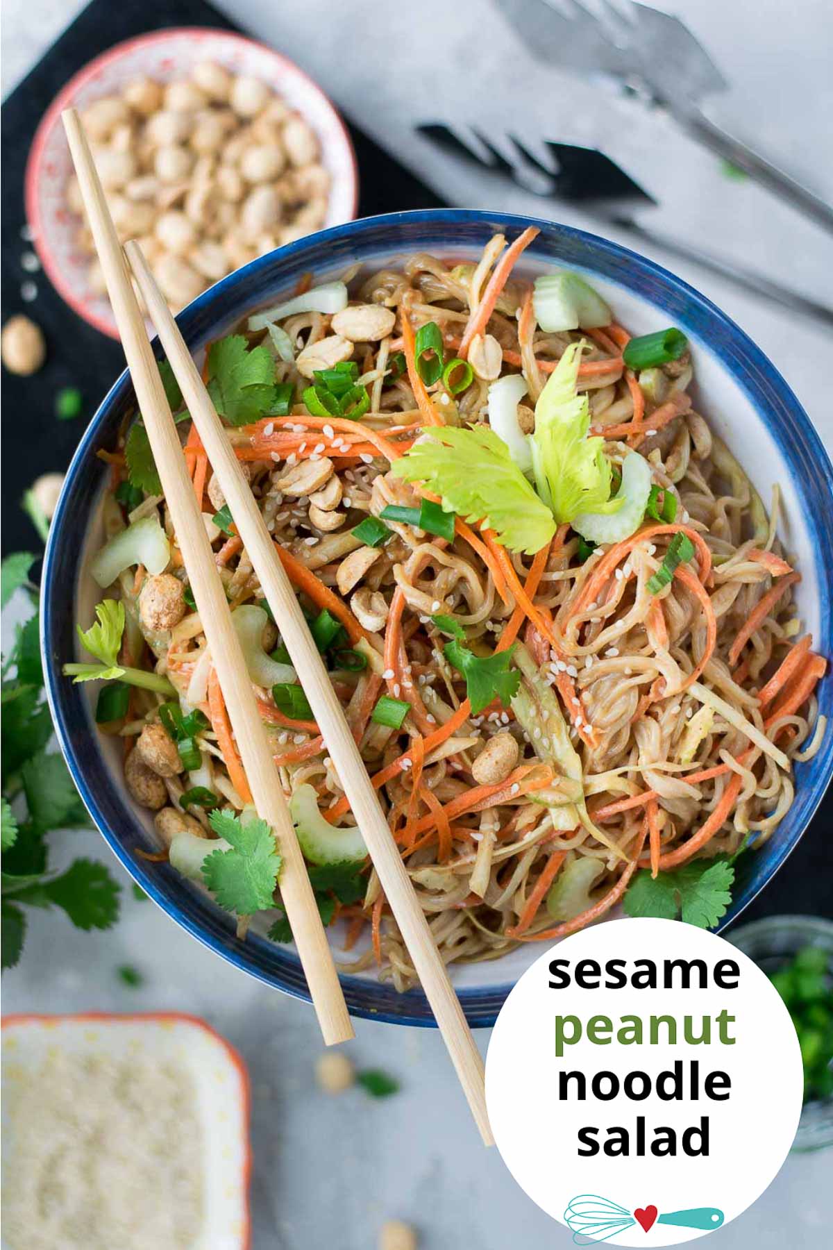 Sesame Peanut Noodle Salad - Love In My Oven