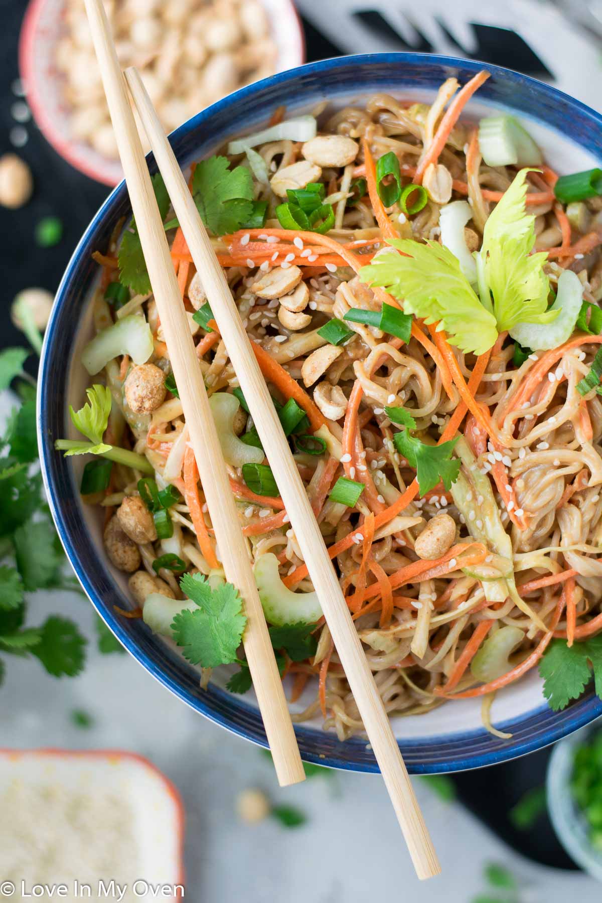 sesame peanut noodle salad