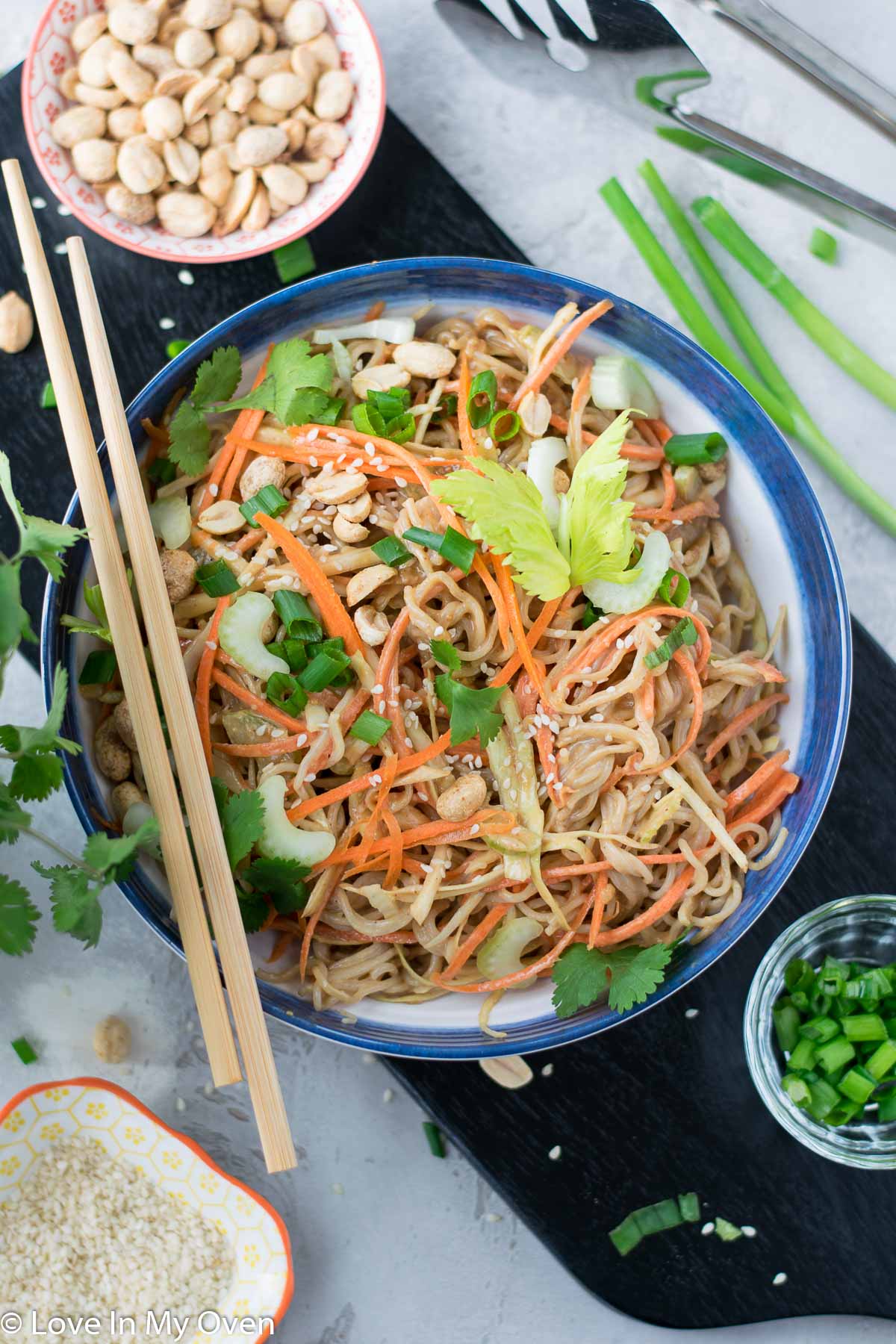 sesame peanut noodle salad