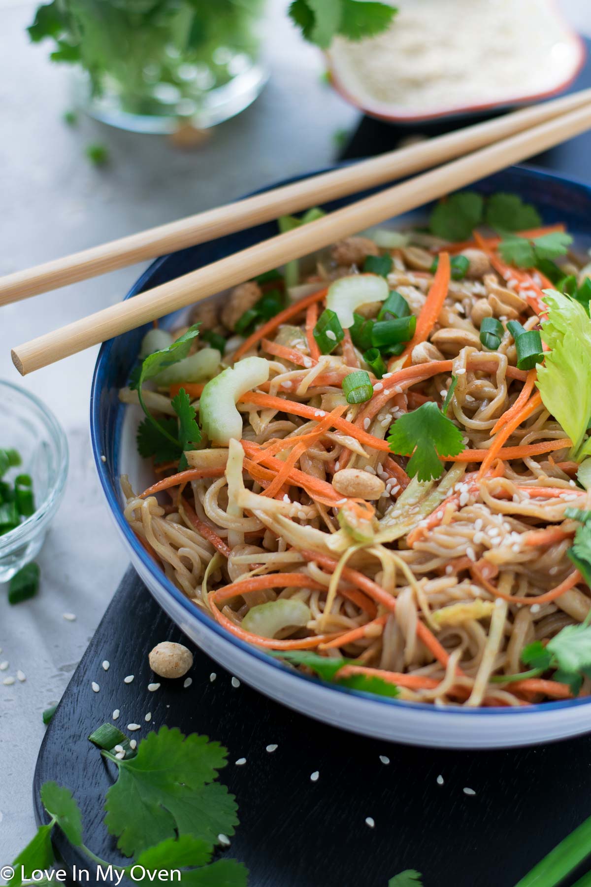 sesame peanut noodle salad