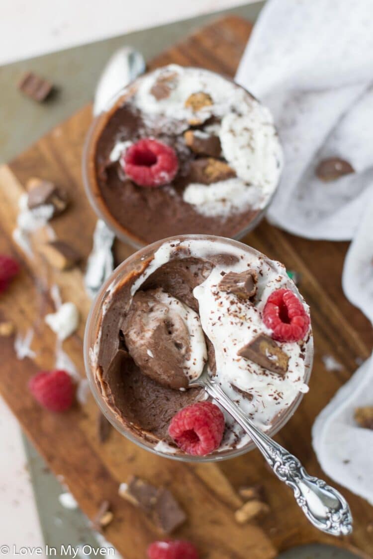Vegan Chocolate Peanut Butter Pudding - Love In My Oven