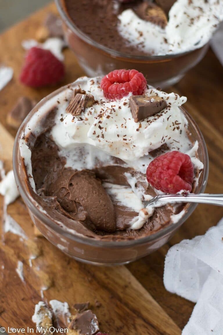 Vegan Chocolate Peanut Butter Pudding - Love In My Oven