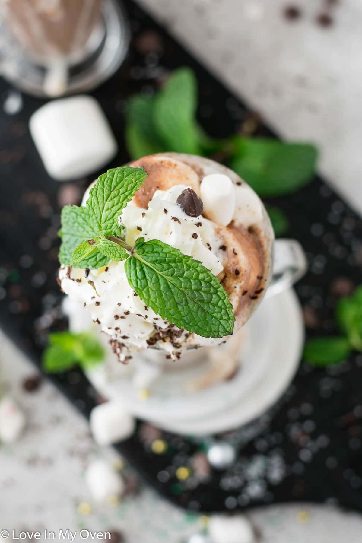 mint hot chocolate