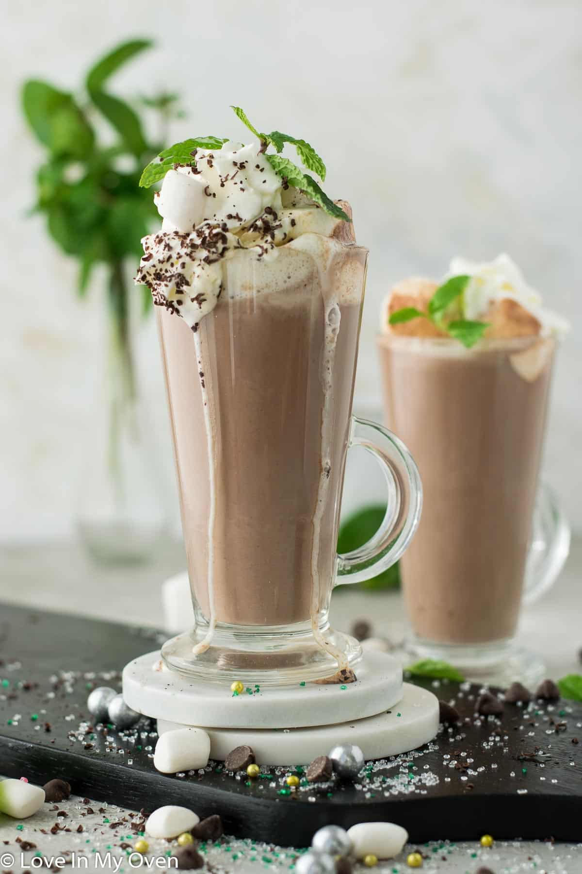 mint hot chocolate