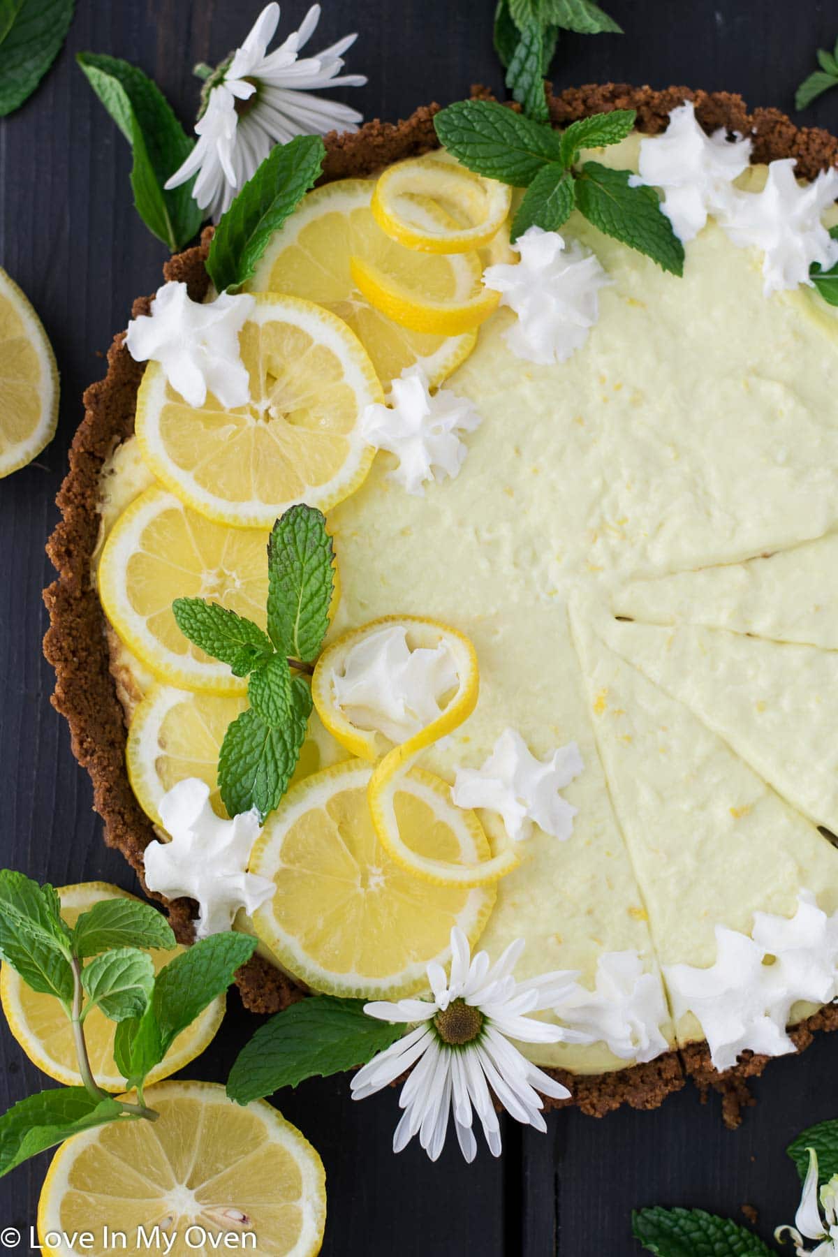 vegan lemon curd tart