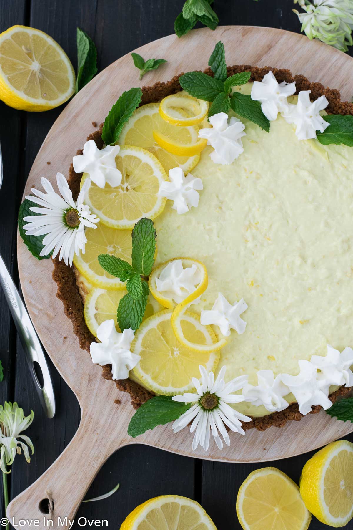 vegan lemon curd tart