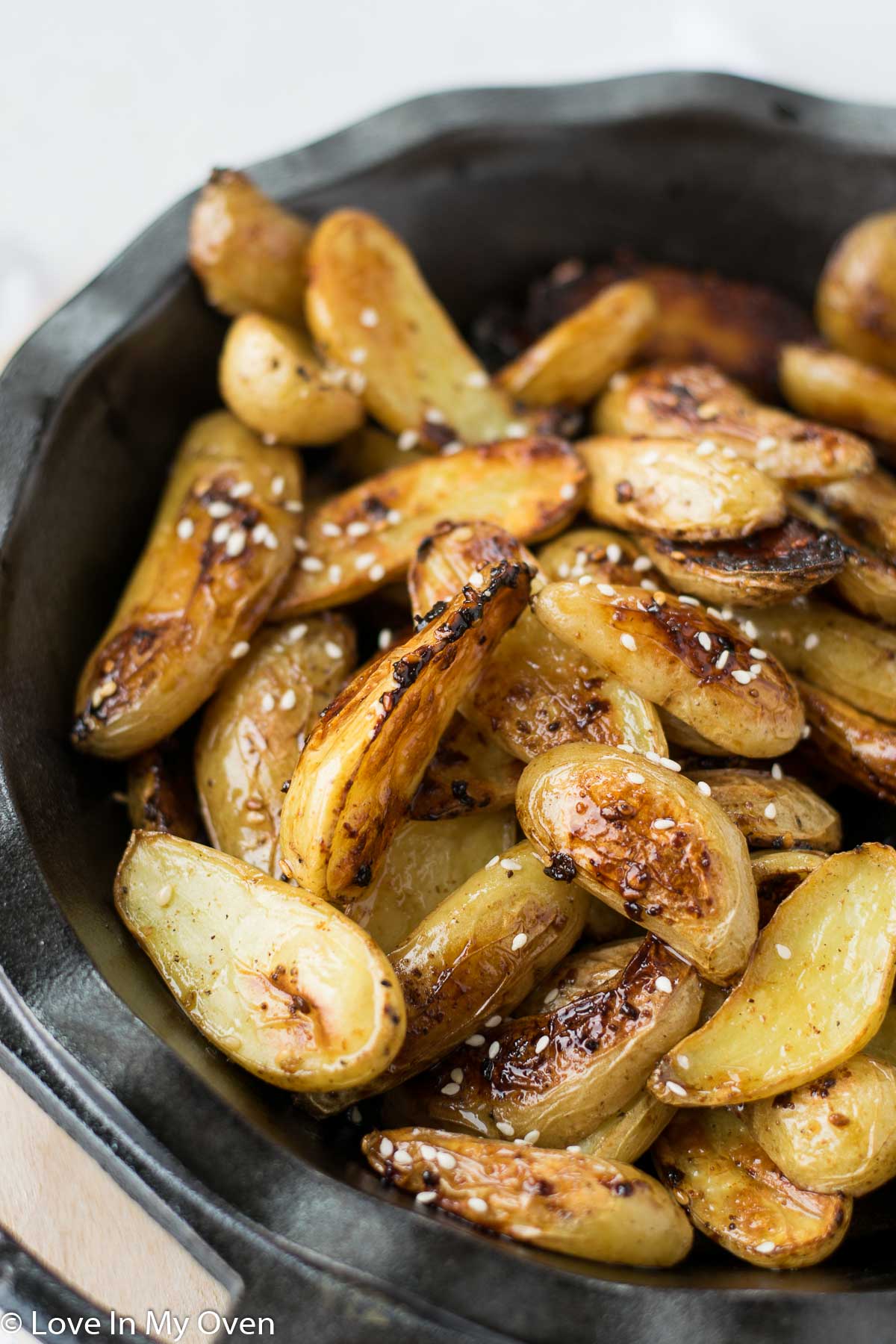 roasted harissa potatoes