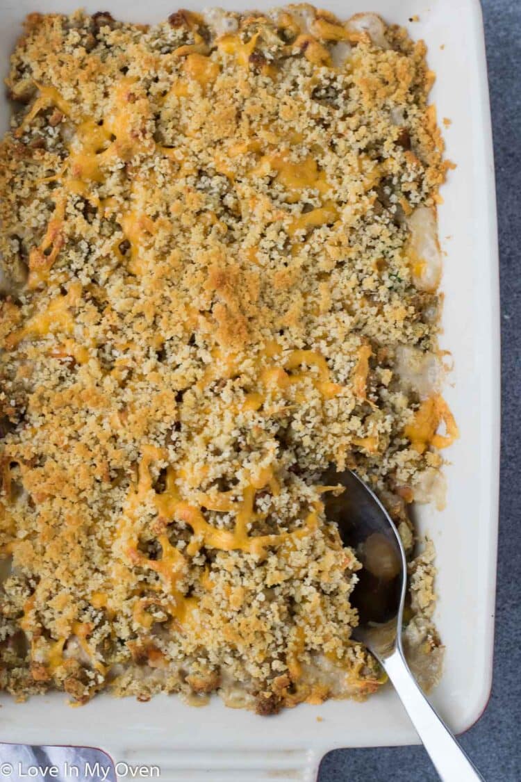 Leftover Turkey Stuffing Casserole - Love In My Oven